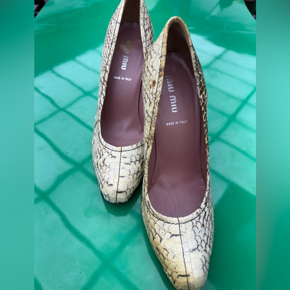 Miu Miu python shoes size 36